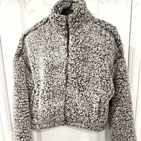 Garage Sherpa Jacket- Extra Small, Gray and Black - Picture 2 of 7